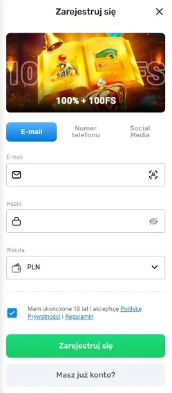 Spin Bounty casino registration